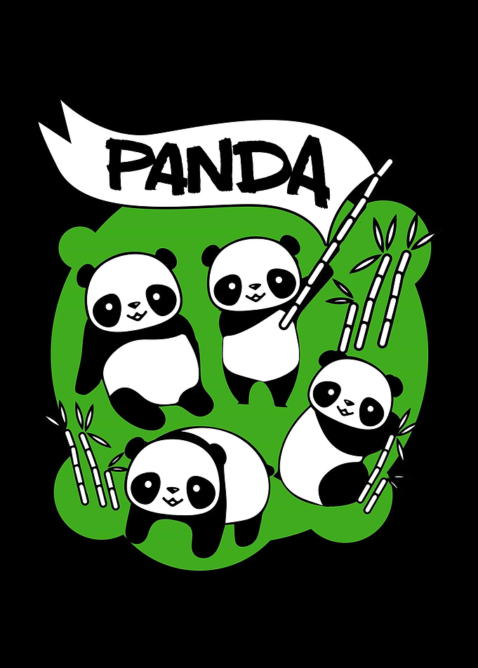 Panda Cute Family Bear