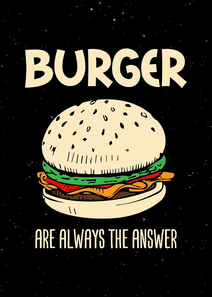 Burger Quote Wall Art