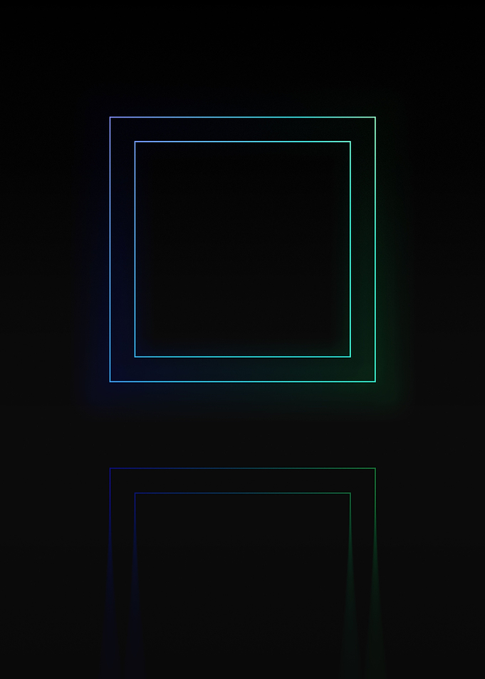 Neon Geometric Glyph Sign