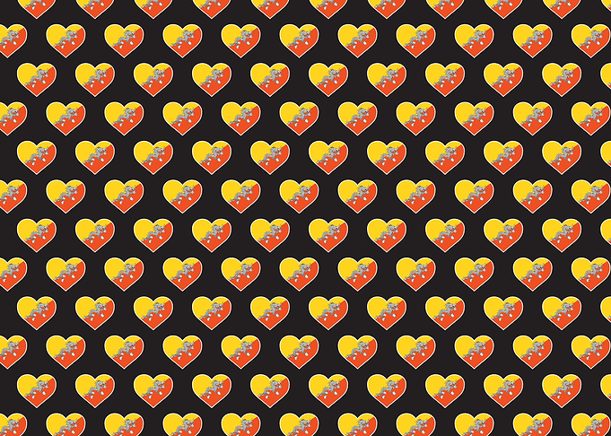 Love Bhutan flag Motif