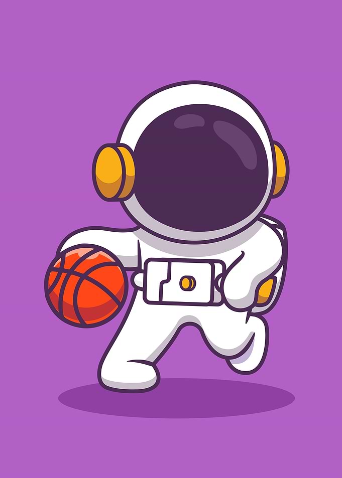 Kawaii Basket Astronaut