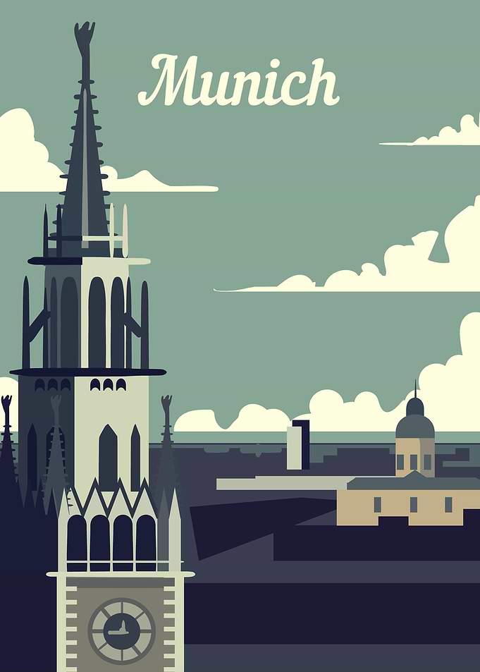 Munich retro poster