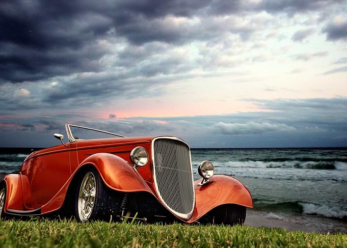 Hot Rod at Beach