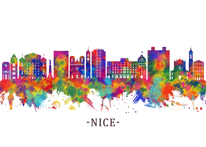 Nice France Skyline