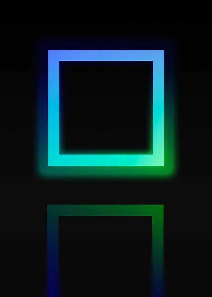 Neon Geometric Glyph Sign