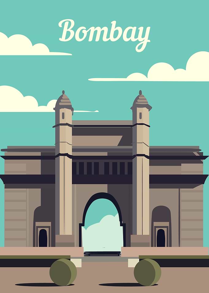 Bombay retro poster