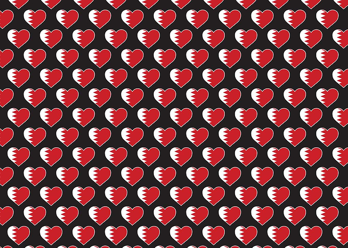 Love Bahrain flag Motif