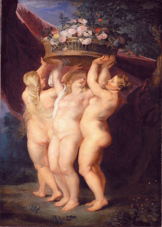 Three Ladies with Flowers
