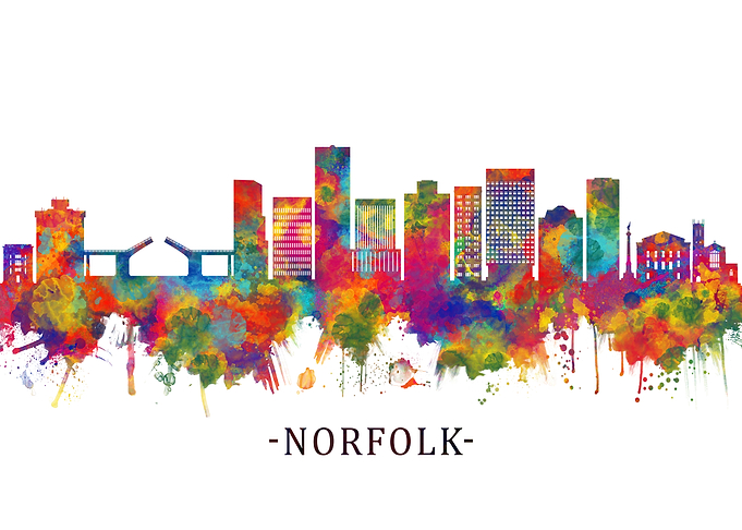Norfolk Virginia Skyline