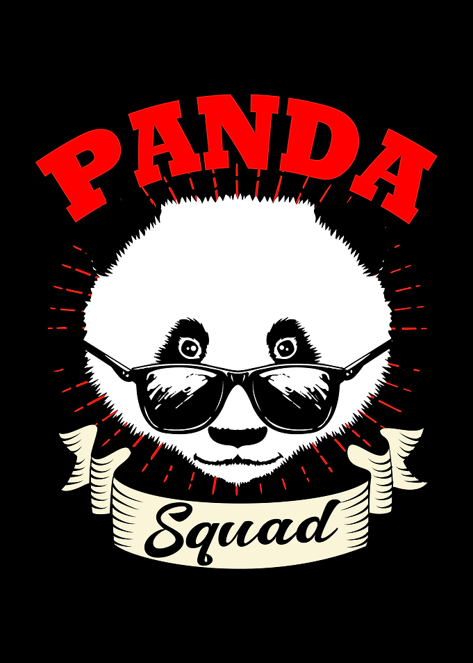 Panda Squad Team Cute Bear