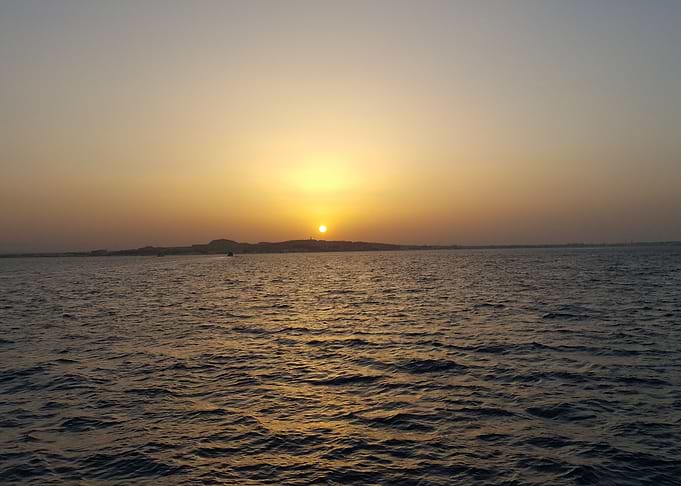 Sunset at sea