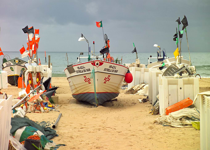 Fishing boat on the beach