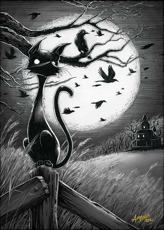 Boo Kitty in a Spooky Wind