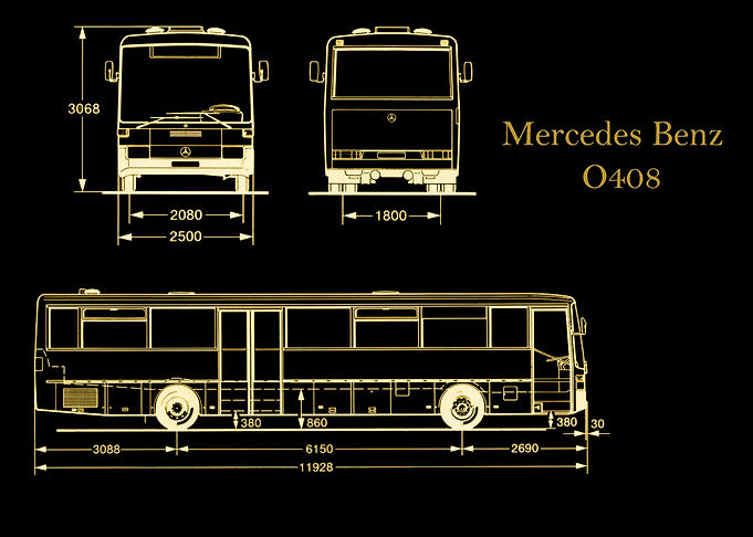 MercedesBenz O408 gold