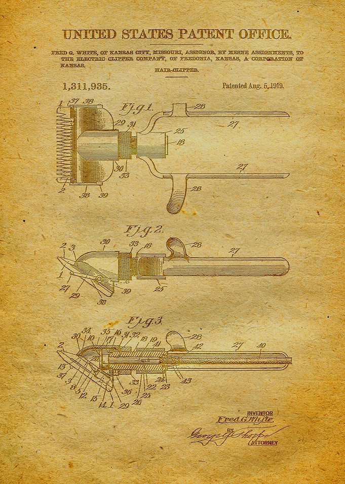 34 Hair Clipper Patent