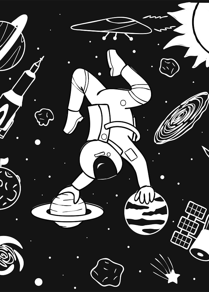 Astronaut and Space