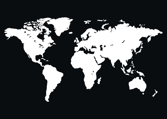 World Map White