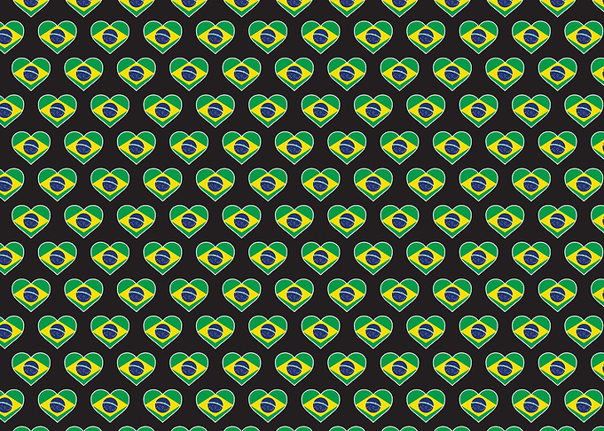 Love Brazil flag Motif