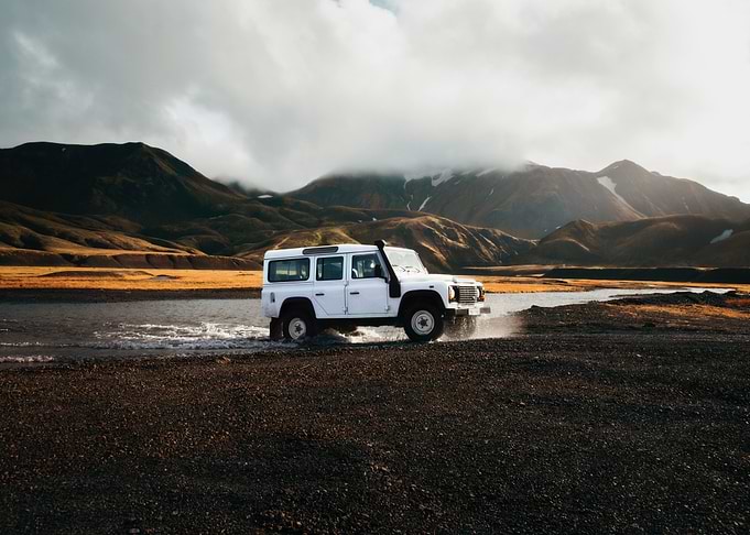 Crossing lava flow