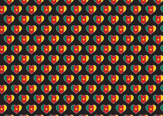 Love Cameroon flag Motif