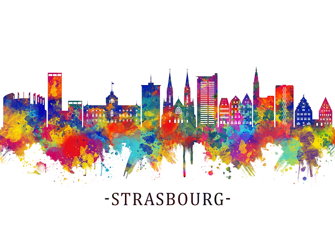 Strasbourg France Skyline