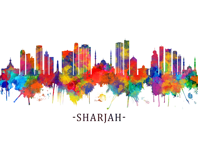 Sharjah UAE Skyline