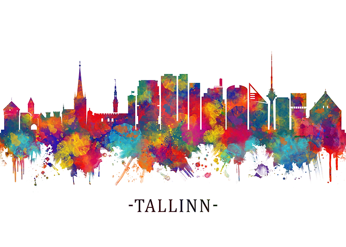 Tallinn Estonia Skyline
