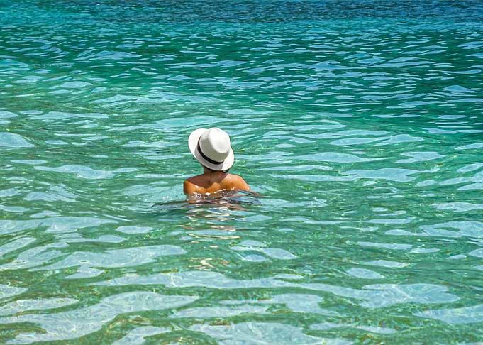 Lady in the sea