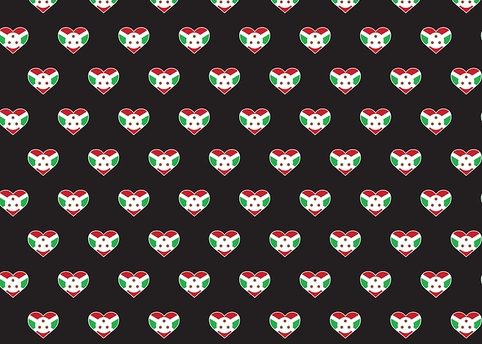 Love Burundi flag Motif Lo