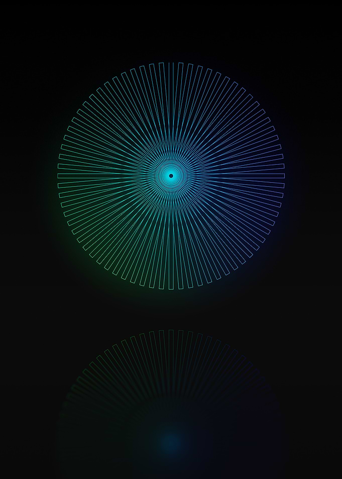 Neon Geometric Glyph Sign