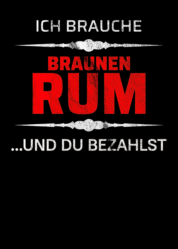 Drinking dark rum Gift