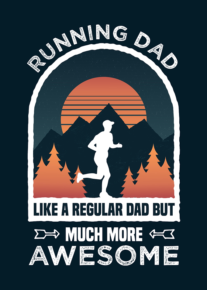 Running Dad Funny Awesome