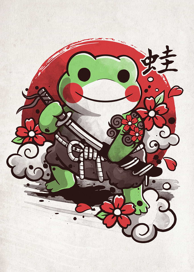 Samurai frog