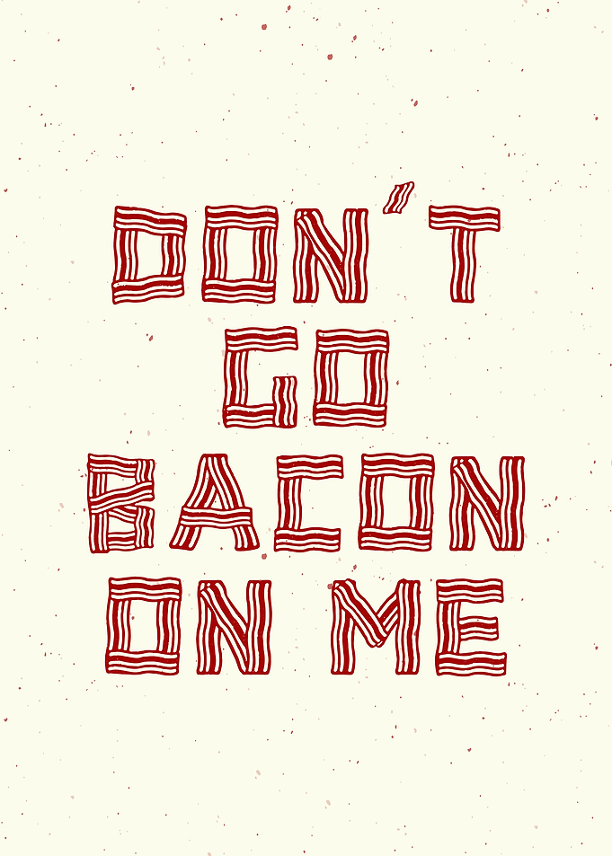 Funny Bacon Wall Decor