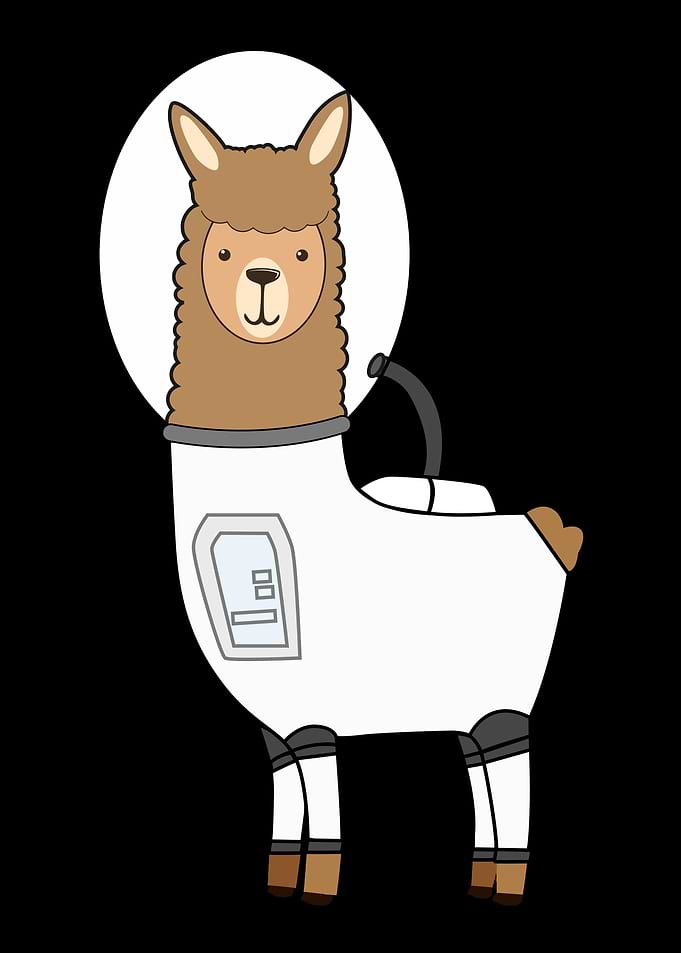 Llama Astronaut Planet Alp