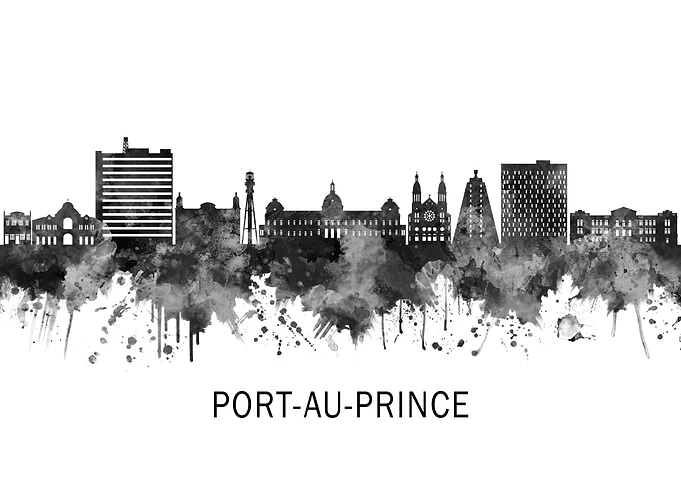 Port Au Prince Haiti BW