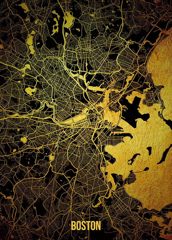 Boston gold map