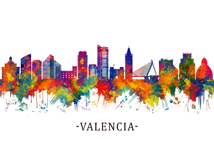 Valencia Spain Skyline