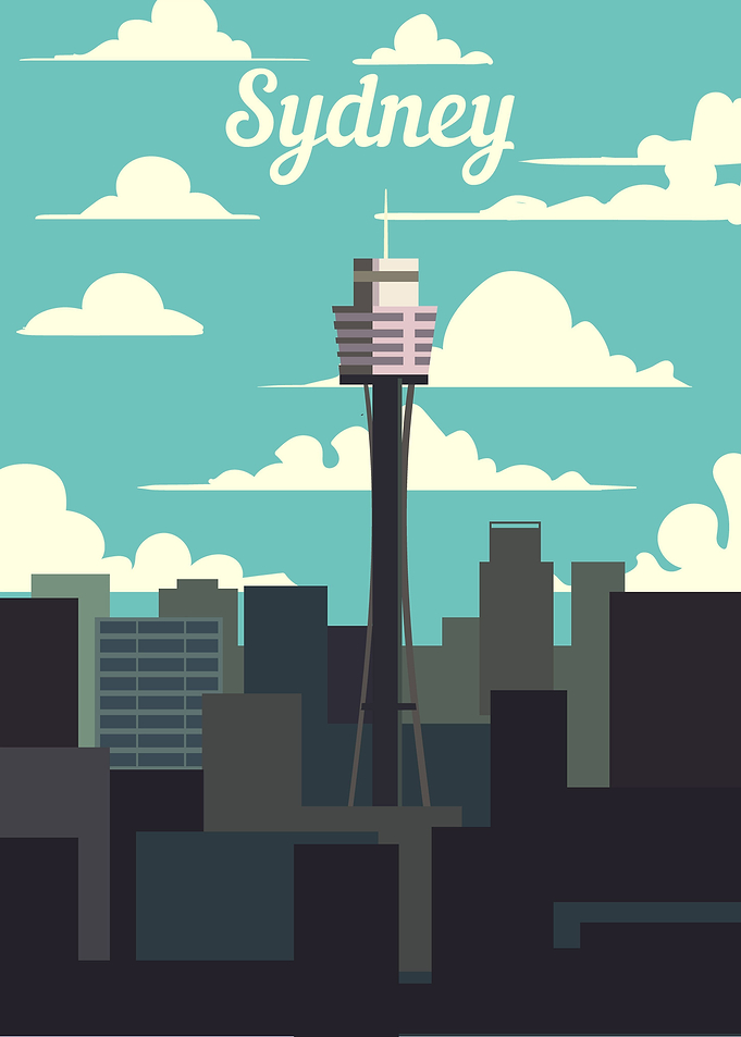 Sydney retro poster