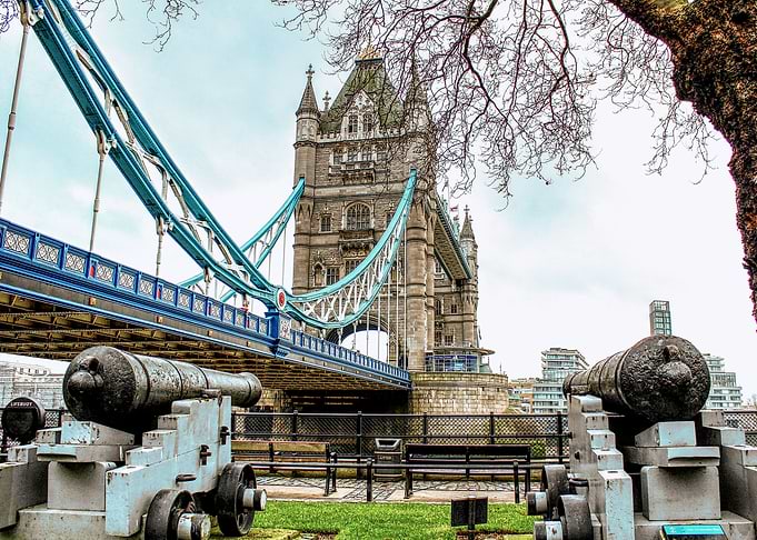 Tower Bridge and cannons