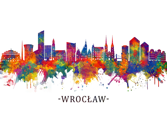 Wroclaw Poland Skyline