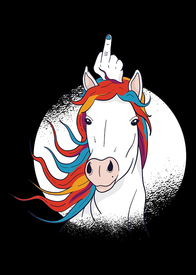 Unicorn stinky finger gift