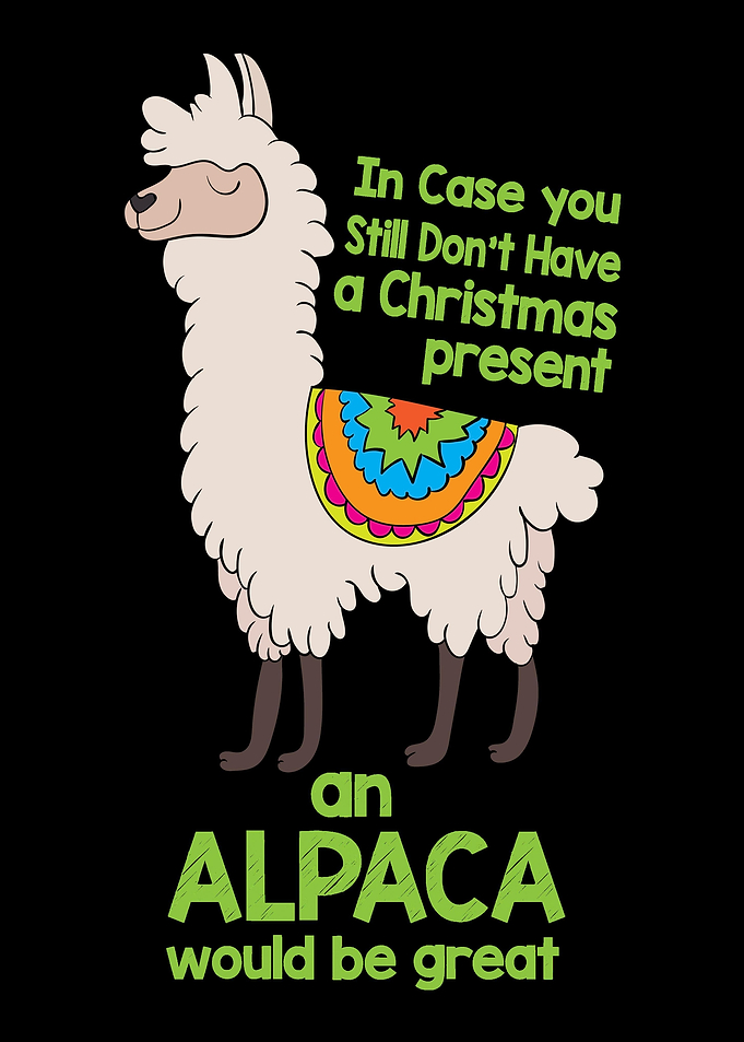 Christmas Alpaca Funny L