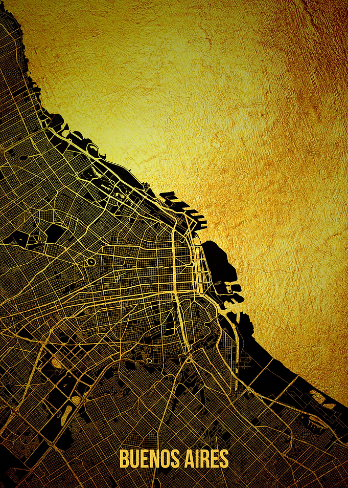 Buenos Aires gold map