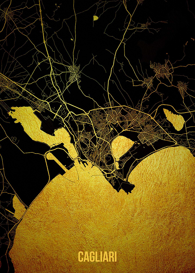 Cagliari gold map