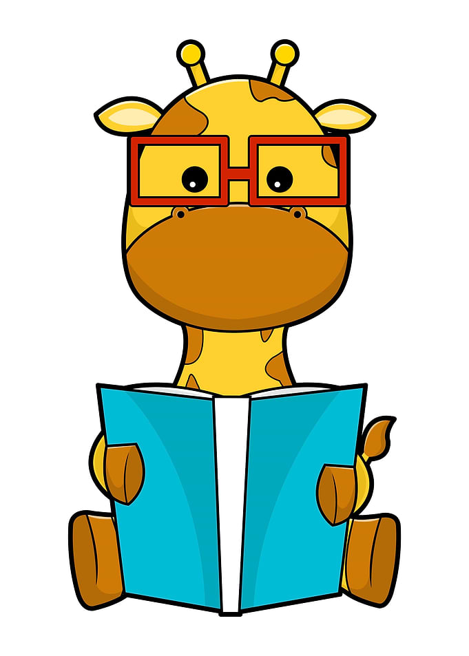Giraffe Nerd Glasses Book