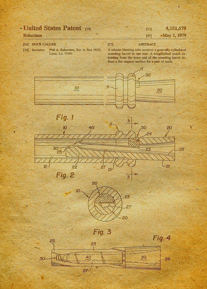 48 Duck Call Patent 1979