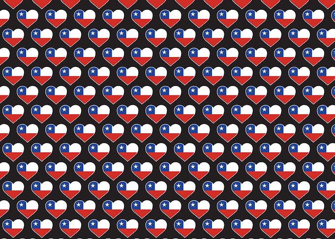 Love Chile flag Motif