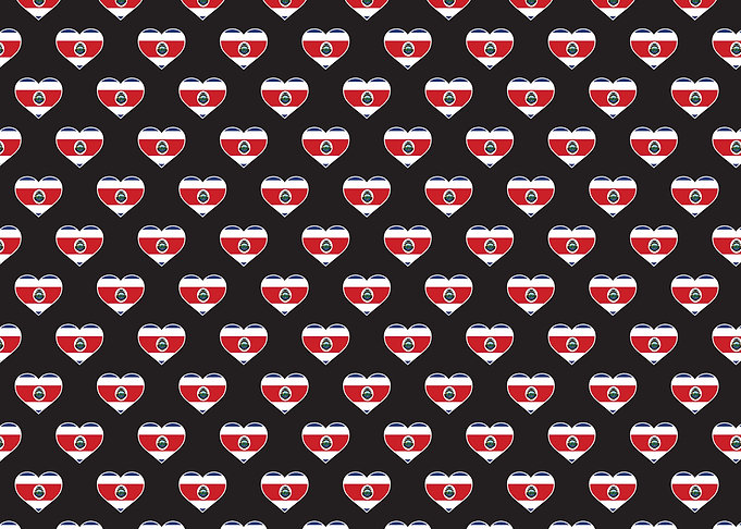 Love Costa Rica flag Motif
