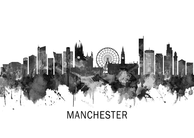 Manchester England Skyline